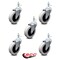 Service Caster 3 Inch Thermoplastic Rubber Wheel 3/8 Inch Threaded Stem Caster SCC, 5PK SCC-TS05S310-TPRS-381615-5 - alternate 2